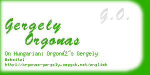 gergely orgonas business card